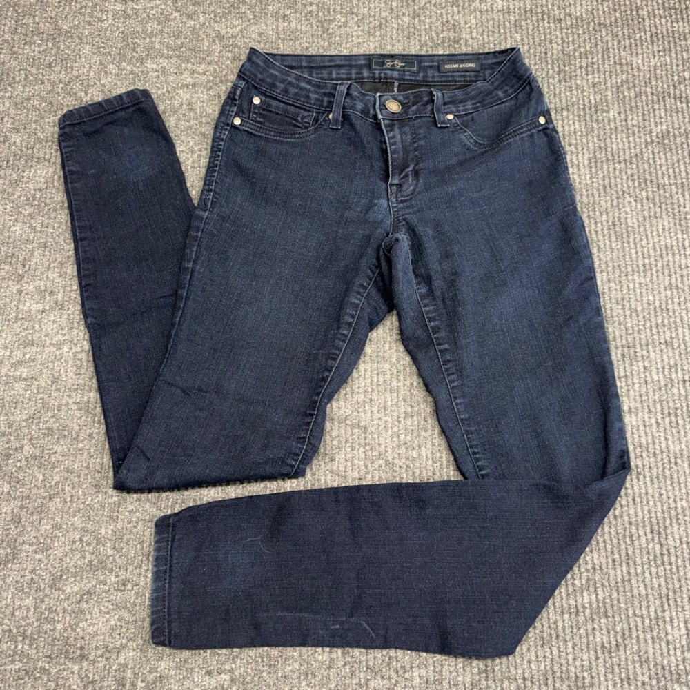 Jessica Simpson Kiss Me Jeggings Sz 27 Dark Wash Skinny Stretch Jeans
